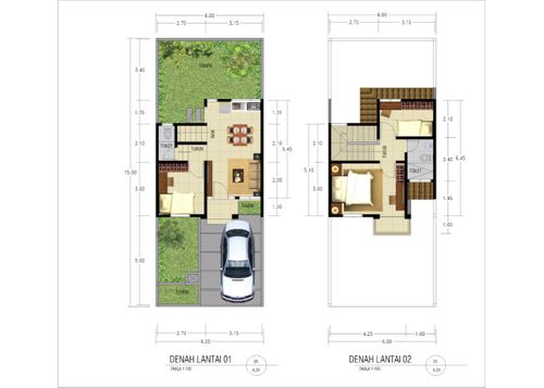 foto denah rumah tipe AX90 perumahan Duta Indah Residence