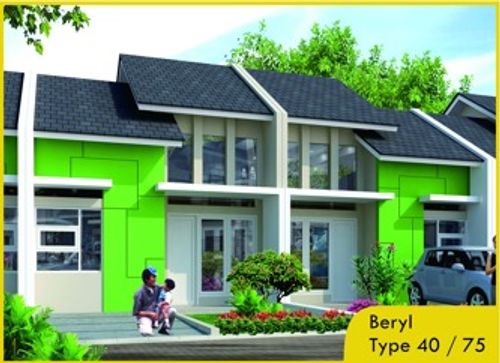 foto tampak rumah tipe Beryl perumahan PERMATA HILL RESIDENCE