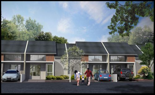 foto tampak rumah tipe SENOPATI 27 perumahan GRAND RESIDENCE CITY