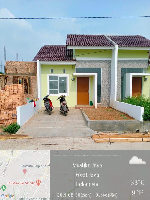 foto tampak rumah tipe 30/75 perumahan Permata Legenda 3