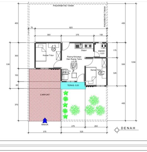 foto denah rumah tipe 36 perumahan Chantika Residence