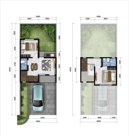foto denah rumah tipe Lily perumahan Metland Tambun