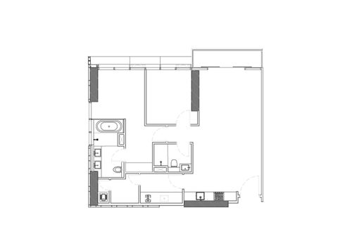 foto denah rumah tipe 2 BR Porte A perumahan Lavie All Suite Apartment
