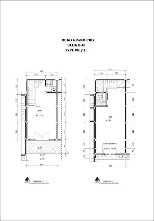 foto denah rumah tipe RUKO CBD BLOK B-10 perumahan GRAND DELTA SARI
