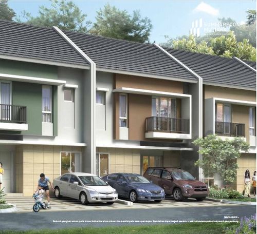 foto tampak rumah tipe B8 PREMIUM perumahan SUMMARECON MUTIARA MAKASSAR CLUSTER BERYL