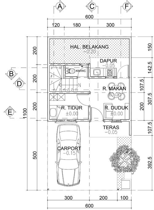 foto denah rumah tipe Quinston Hook perumahan Mansion Nine