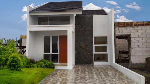 foto tampak rumah tipe 45 perumahan Tamansari residence