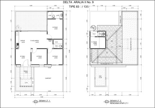 foto denah rumah tipe EMERALD-II perumahan GRAND DELTA SARI