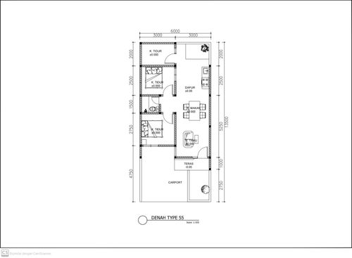 foto denah rumah tipe 55/81 perumahan Tamansari residence
