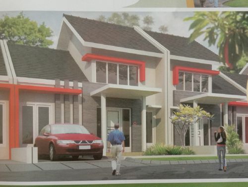 foto tampak rumah tipe BLOODSTONE perumahan palaran city