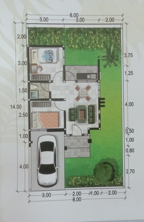 foto denah rumah tipe AVENTURINE perumahan palaran city
