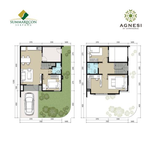 foto denah rumah tipe L7 HOOK Luxury 2 perumahan Cluster Agnesi