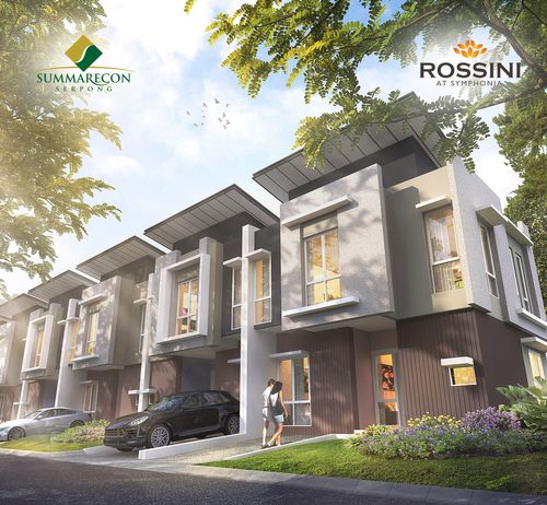 foto tampak rumah tipe L7 HOOK Premium perumahan Cluster Rossini