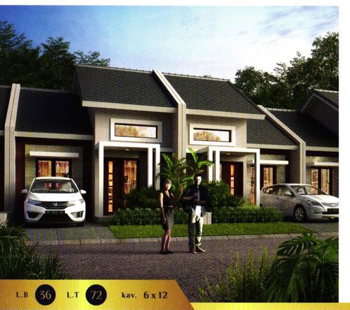 foto tampak rumah tipe 36 perumahan OMA INDAH MENGANTI