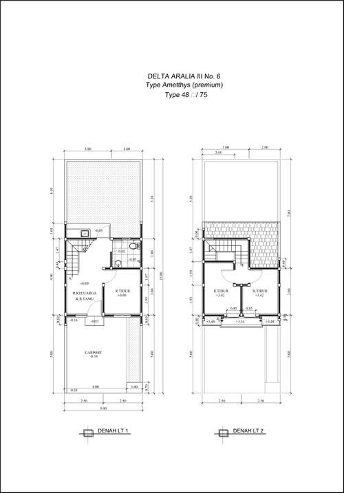 foto denah rumah tipe AMETHYST III-06 perumahan GRAND DELTA SARI