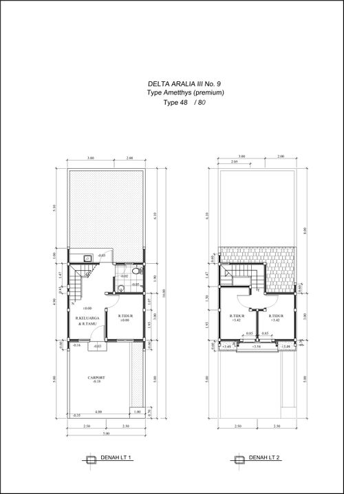 foto denah rumah tipe AMETHYST III-09 perumahan GRAND DELTA SARI