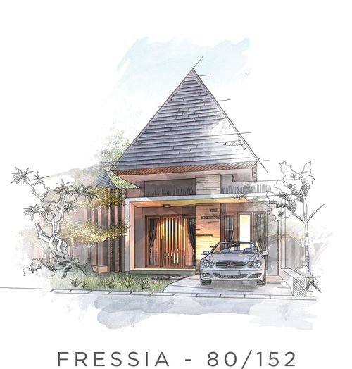 foto tampak rumah tipe FRESSIA perumahan The Amaya