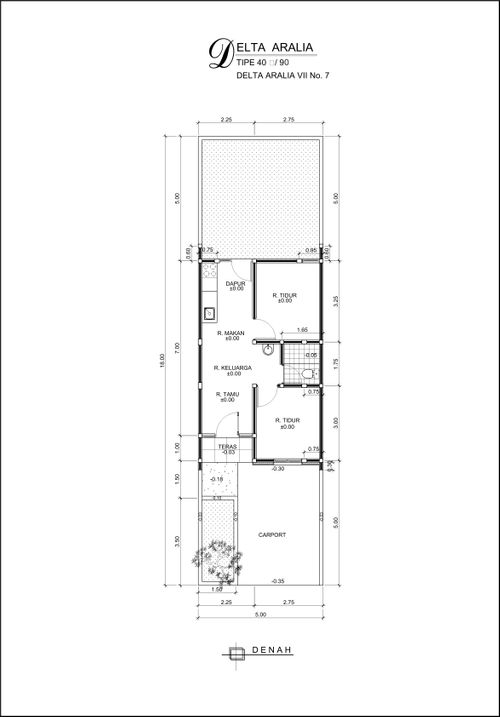 foto denah rumah tipe BERYL VII-07 perumahan GRAND DELTA SARI
