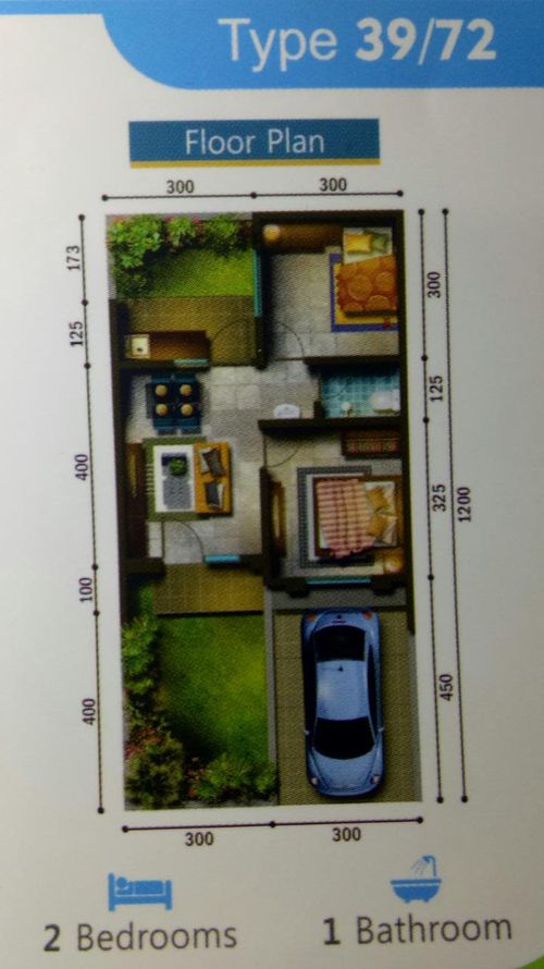 foto denah rumah tipe NE7-0018 perumahan SERPONG NATURA CITY