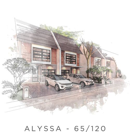 foto tampak rumah tipe ALYSSA perumahan The Amaya