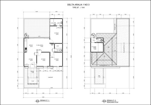 foto denah rumah tipe DIAMOND I-03 perumahan GRAND DELTA SARI