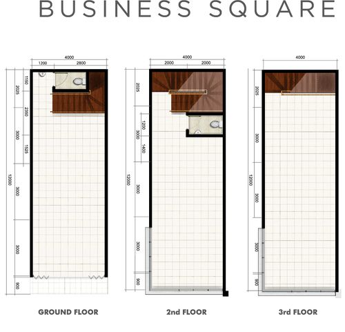 foto denah rumah tipe BUSINESS SQUERE 2 LANTAI perumahan The Amaya