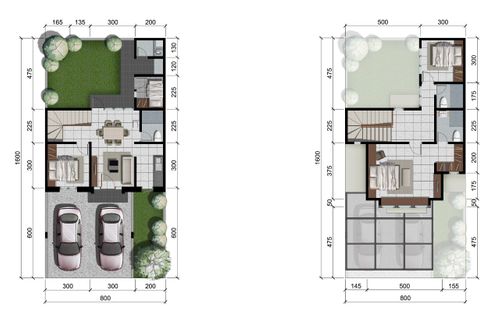 foto denah rumah tipe ALBERT perumahan CitraLand Driyorejo CBD