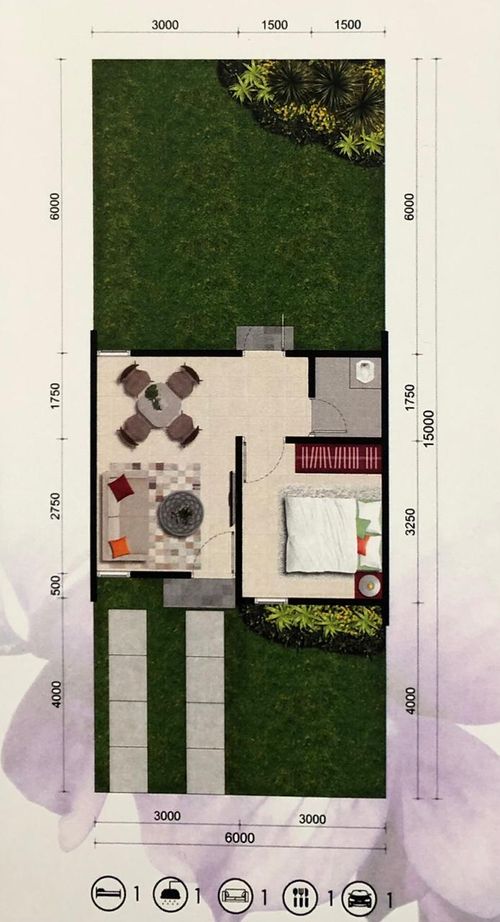 foto denah rumah tipe Anggrek Violet perumahan CitraRaya City Cluster Bukit Cempaka