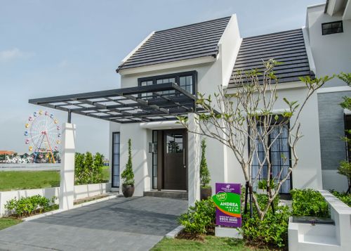 foto tampak rumah tipe ANDREA perumahan CitraLand Driyorejo CBD