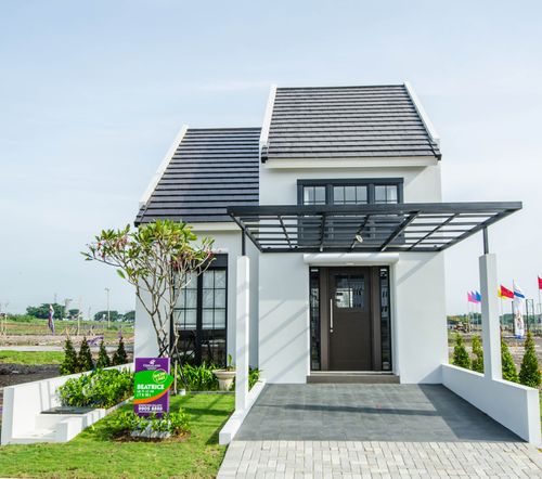 foto tampak rumah tipe BEATRICE perumahan CitraLand Driyorejo CBD
