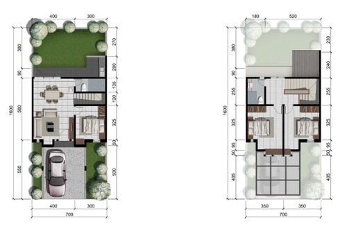 foto denah rumah tipe BRIAN perumahan CitraLand Driyorejo CBD
