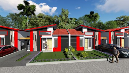 foto tampak rumah tipe 38/128 perumahan Perumahan Permata Asri