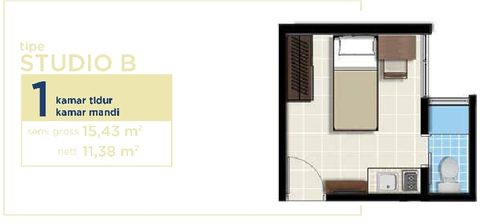 foto denah rumah tipe SUGINOKI STUDIO B perumahan CITRA ECOPOLIS RAYA - CLUSTER ECO HOME