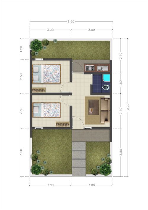 foto denah rumah tipe Komersil 1 Lantai (Evodia) perumahan Grand Bhinneka Regency