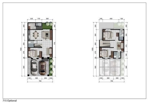 foto denah rumah tipe NEW AZOLLA D perumahan OAKWOOD PARK CITRALAND
