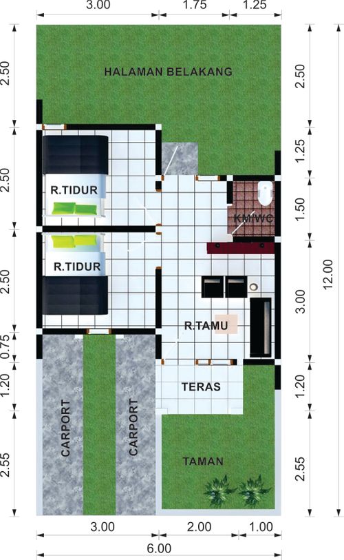 foto denah rumah tipe 31 perumahan Bukit Tunggul Wulung