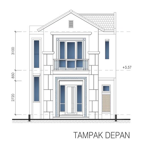 foto tampak rumah tipe CANARY perumahan KOTA AYODHYA