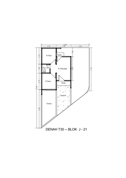 foto denah rumah tipe 30/82 perumahan TAMAN PONDOK LEGI 5