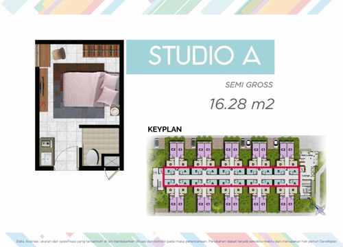 foto denah rumah tipe YASHINOKI STUDIO A perumahan CITRA ECOPOLIS RAYA - CLUSTER ECO HOME