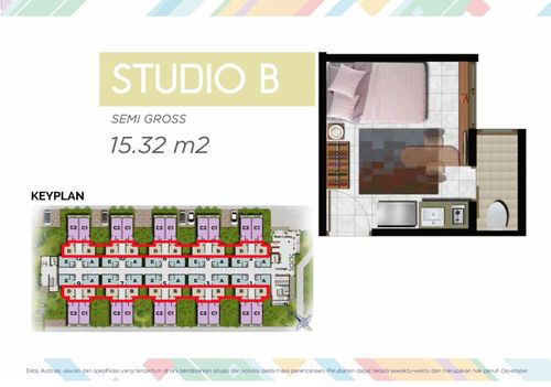 foto denah rumah tipe YASHINOKI STUDIO B perumahan CITRA ECOPOLIS RAYA - CLUSTER ECO HOME