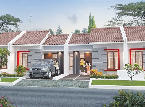 foto tampak rumah tipe Clarin perumahan CLUSTER ATLANTIS SEGARA CITY KHI