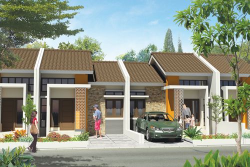 foto tampak rumah tipe Gladius perumahan CLUSTER ATLANTIS SEGARA CITY KHI
