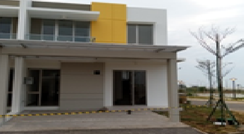 foto tampak rumah tipe CAMELIA HOEK 9 X 10 perumahan PIK 2 - DISTRICT 26
