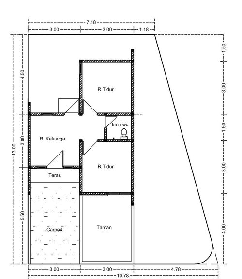 foto denah rumah tipe 34/115 perumahan TAMAN PONDOK LEGI 5