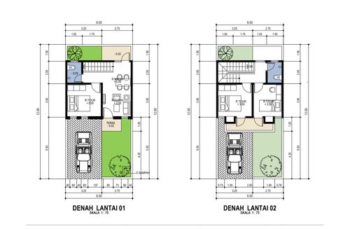 foto denah rumah tipe OPAL 7 x 14 perumahan OPAL RESIDENCE