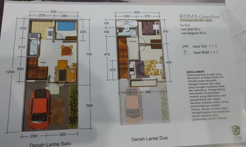 foto denah rumah tipe RCV perumahan Roma corner view PT. AsindoIndah Griyatama