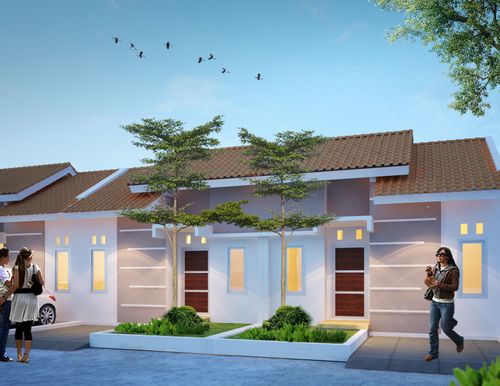 foto tampak rumah tipe 27 perumahan Mayong Raya Indah