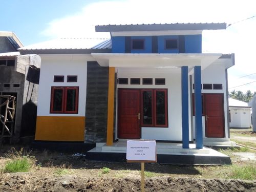 foto tampak rumah tipe 54 perumahan Abdi Negara Residence Jailolo