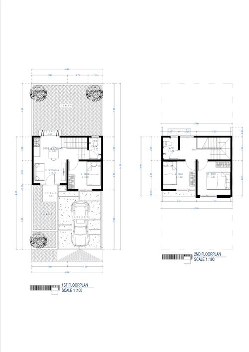 foto denah rumah tipe 54/96 2 lantai Tahap 2 perumahan Garden Residence