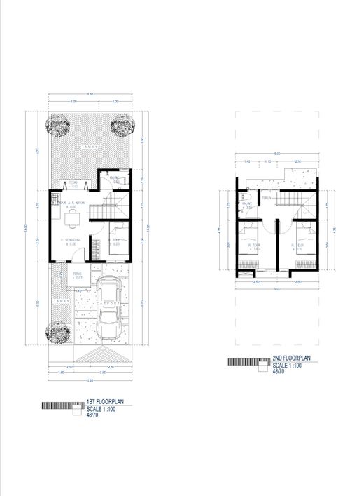 foto denah rumah tipe 48/70 2 lantai Tahap 2 perumahan Garden Residence